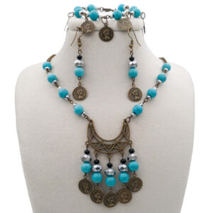 Ensemble de Bijoux avec Turquoises et Pièces