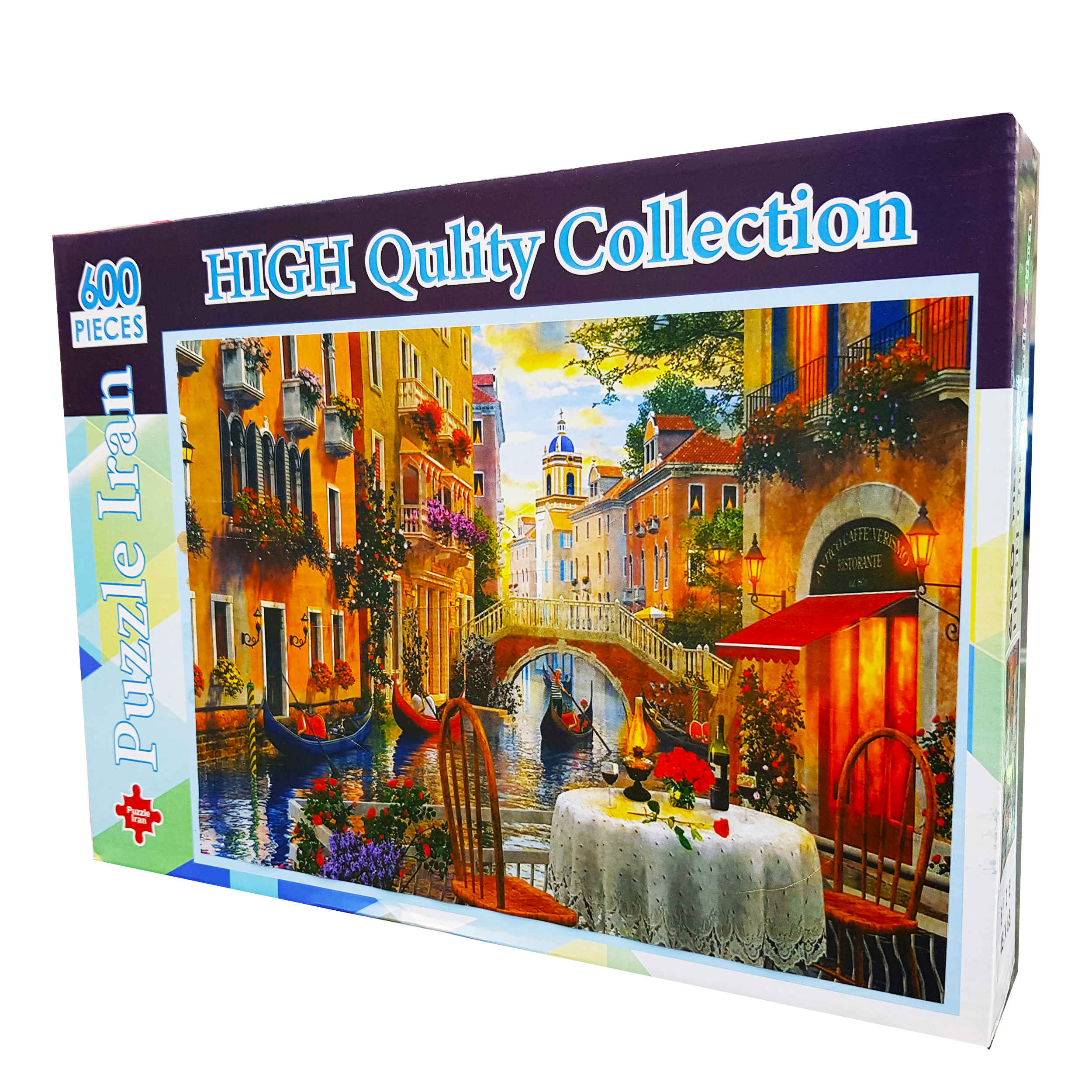 Puzzle de 600-Pièces : Café du Canal à Venise – Scène romantique italienne