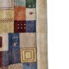 Tapis en laine Gabbeh persan authentique tissé à la main Kashkuli géométrique bordé