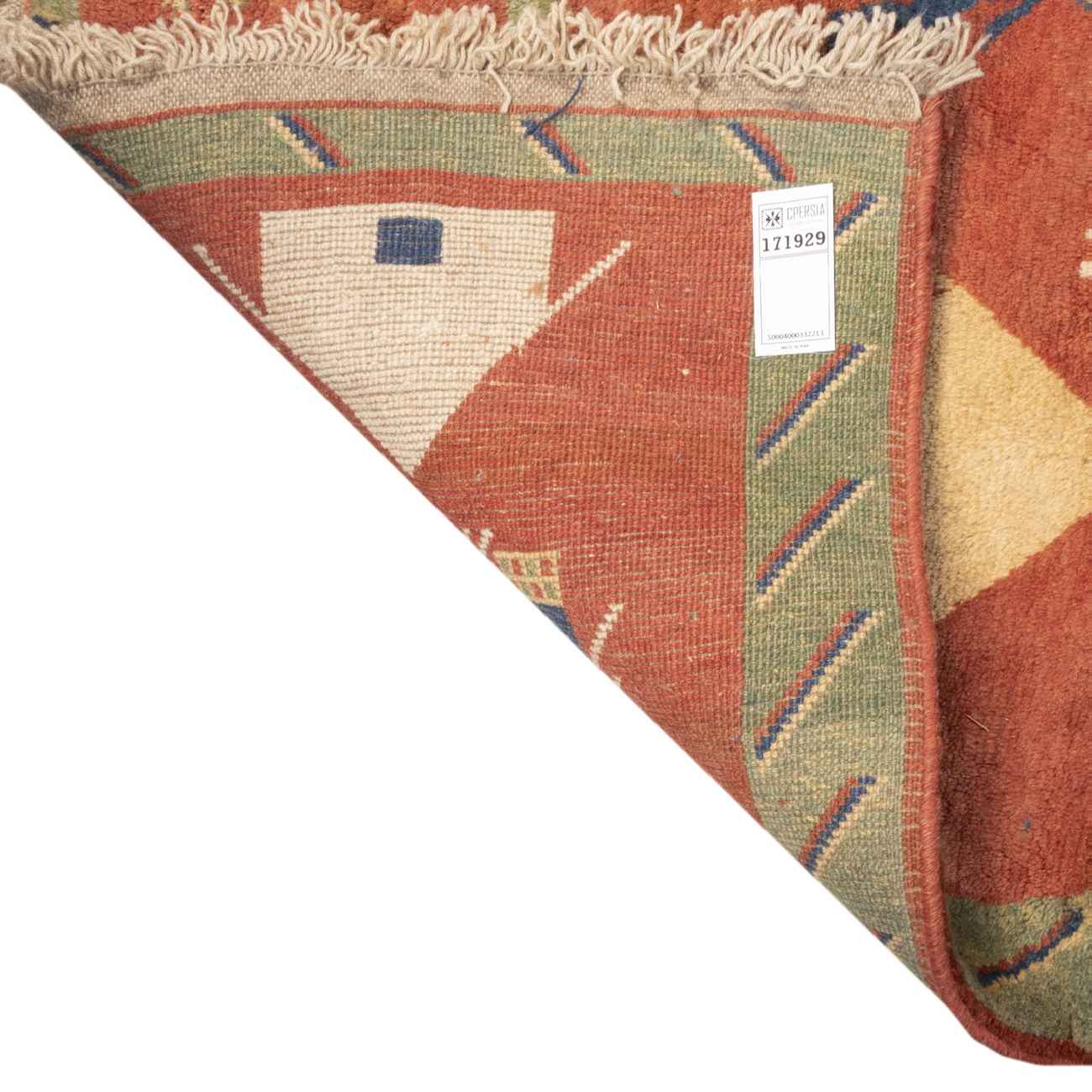 Tapis en laine Gabbeh persan tissé à la main en Fars Kashkuli rouge