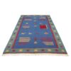 Tapis en laine Kilim persan tissé à la main avec motifs animaliers bordés