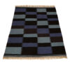 Tapis en laine Kilim persan tissé à la main en Isfahan avec design à carreaux