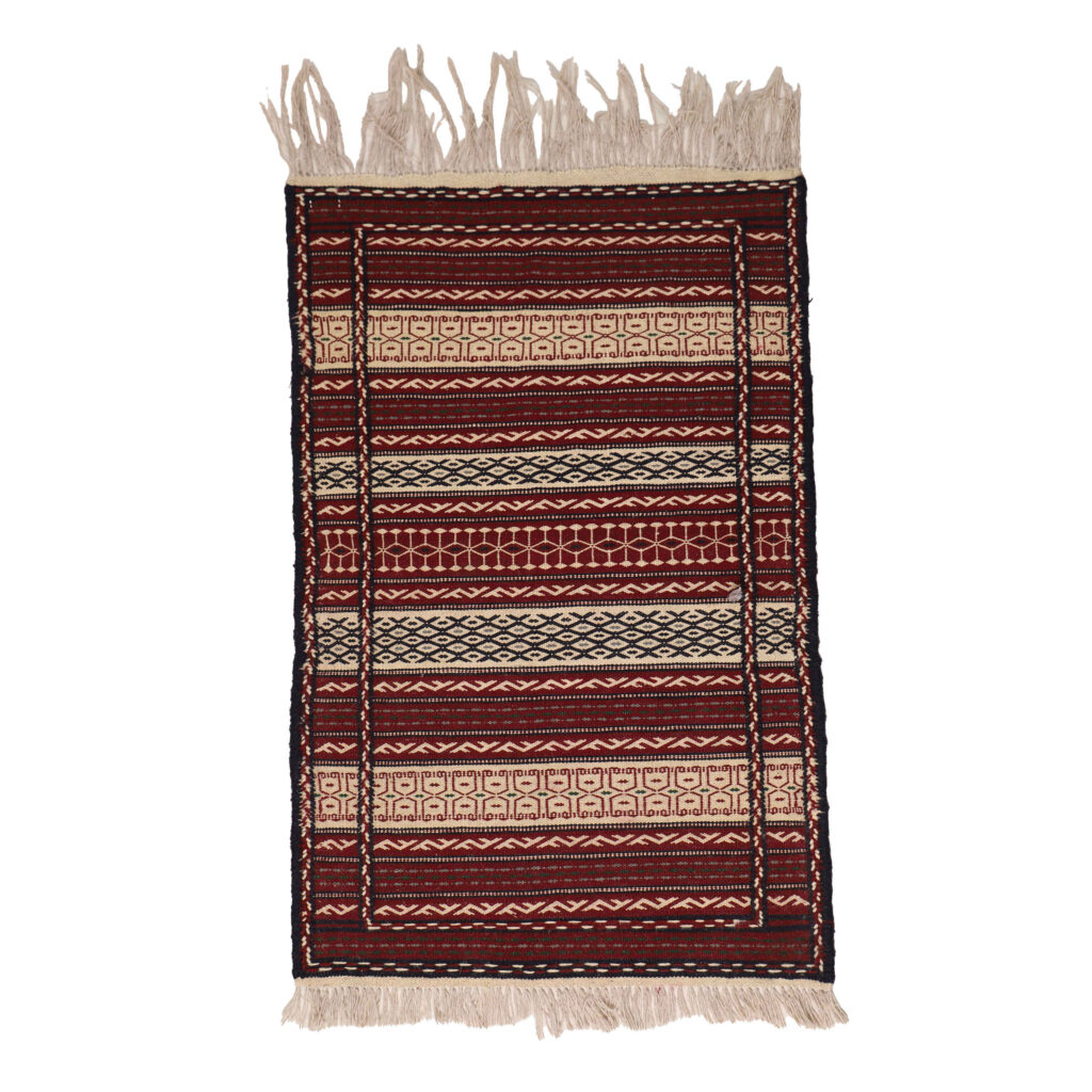 Tapis en laine Kilim persan tissé à la main en Khorasan