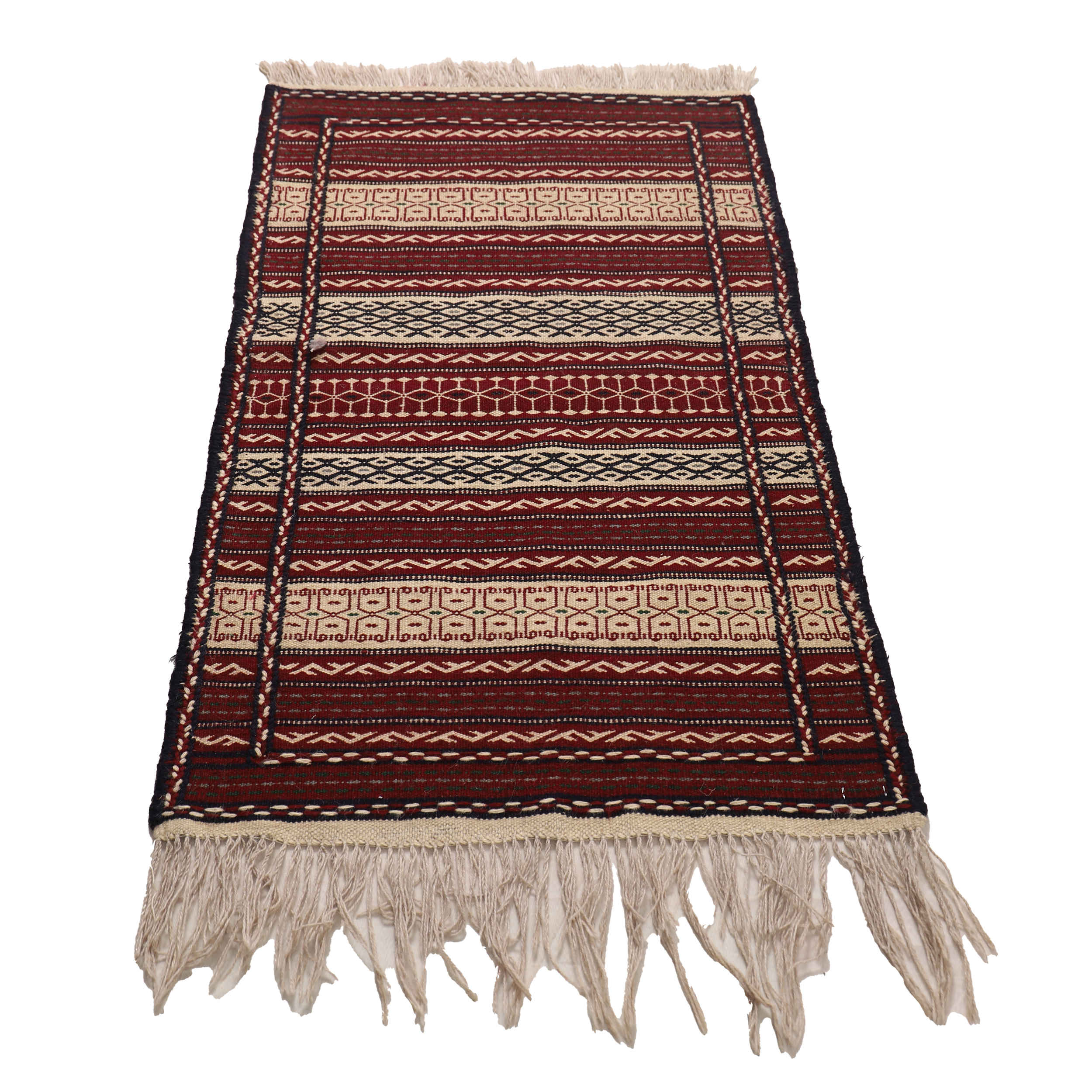 Tapis en laine Kilim persan tissé à la main en Khorasan