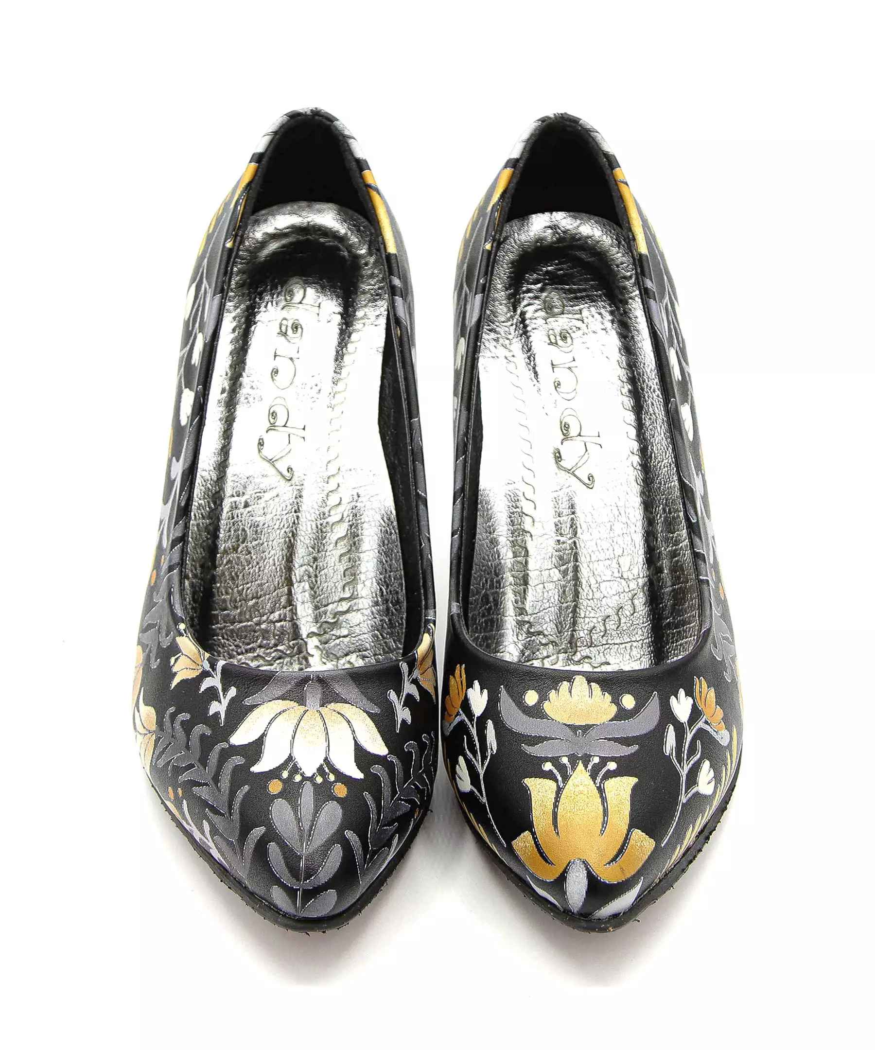 Chaussures à Talons Hauts en Cuir pour Femmes Modèle Fleurs d’Hiver