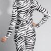 Blouse à manches longues pour femmes avec design zèbre