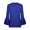 Blouse bleue à manches longues pour femmes pour port quotidien