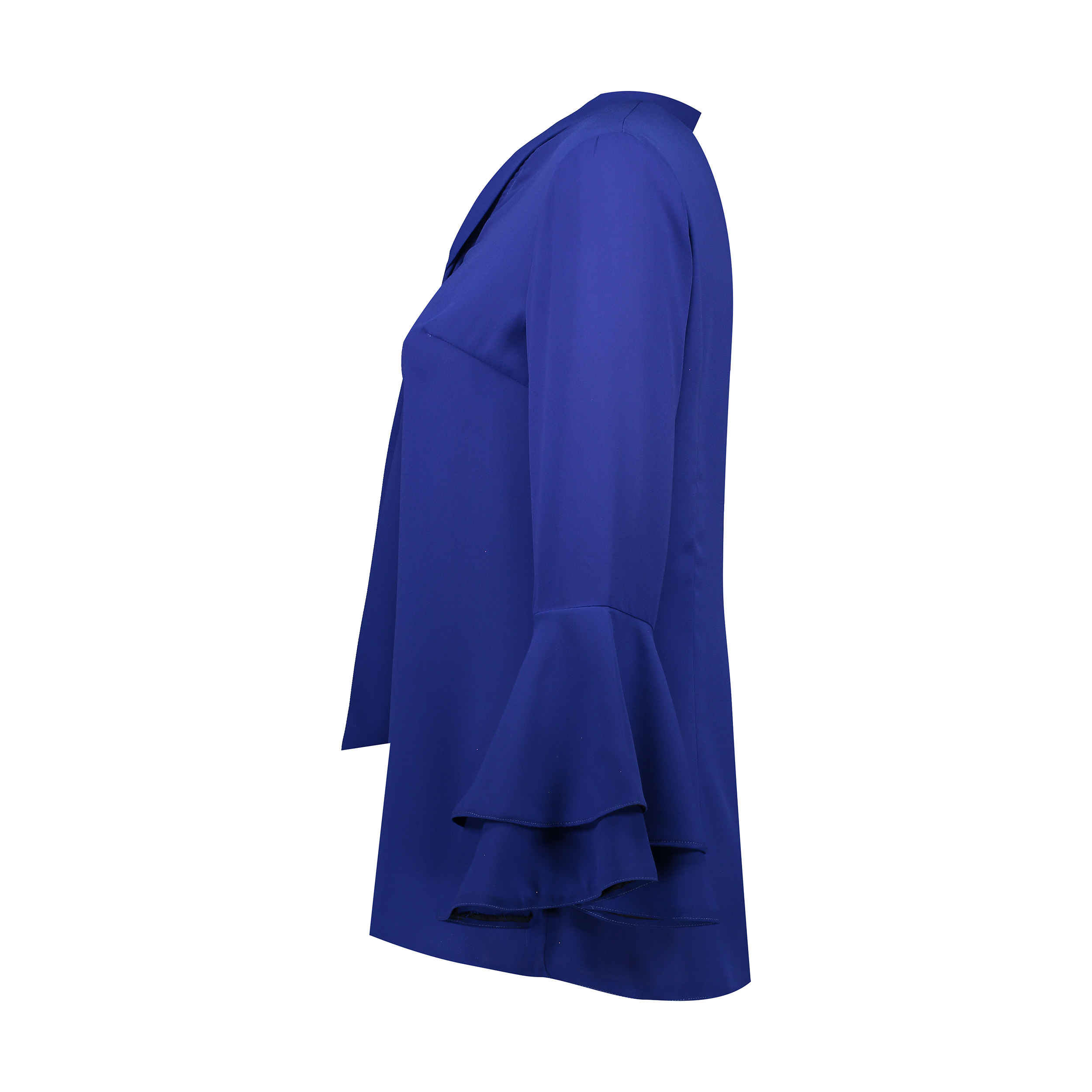 Blouse bleue à manches longues pour femmes pour port quotidien