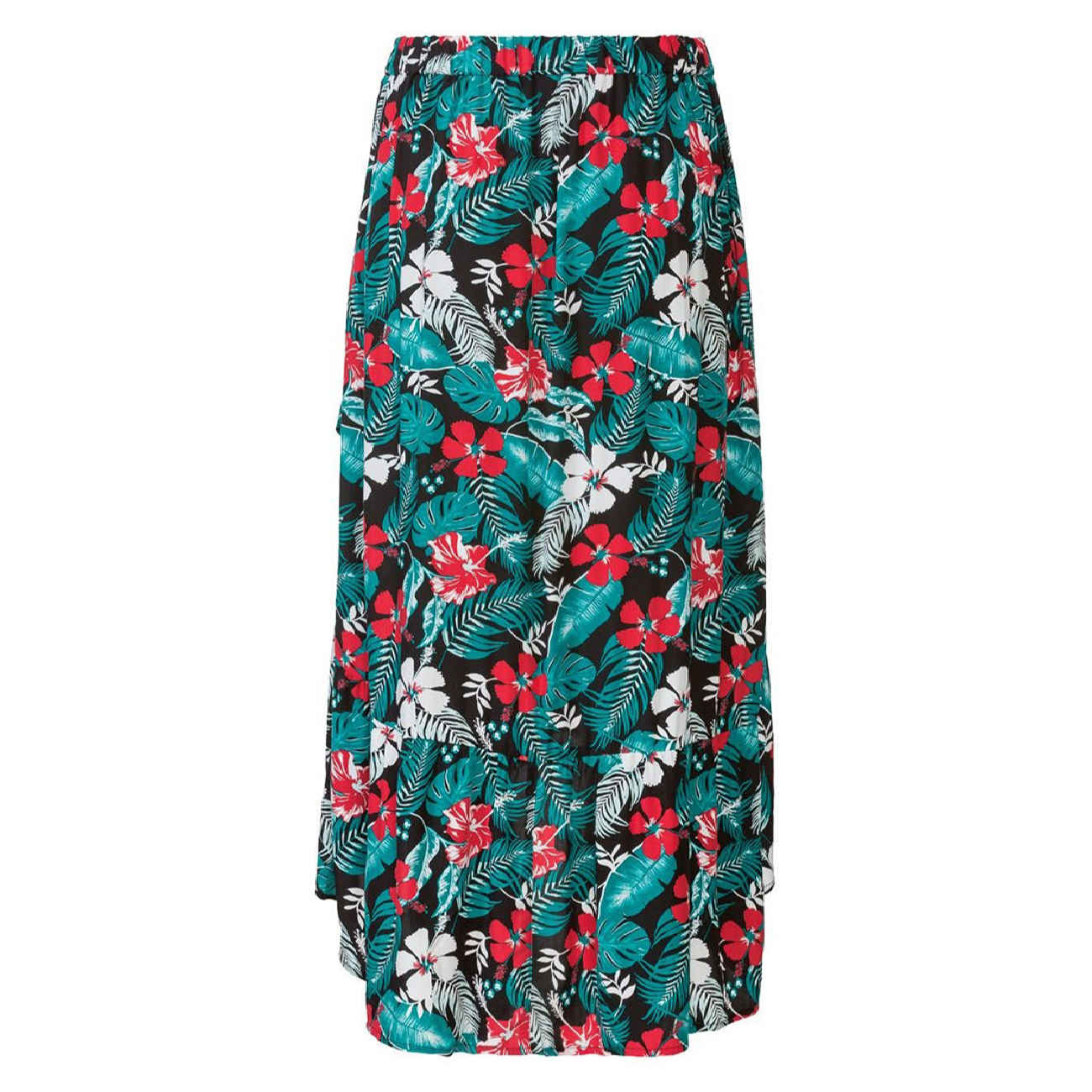 Jupe midi à motif floral pour femmes