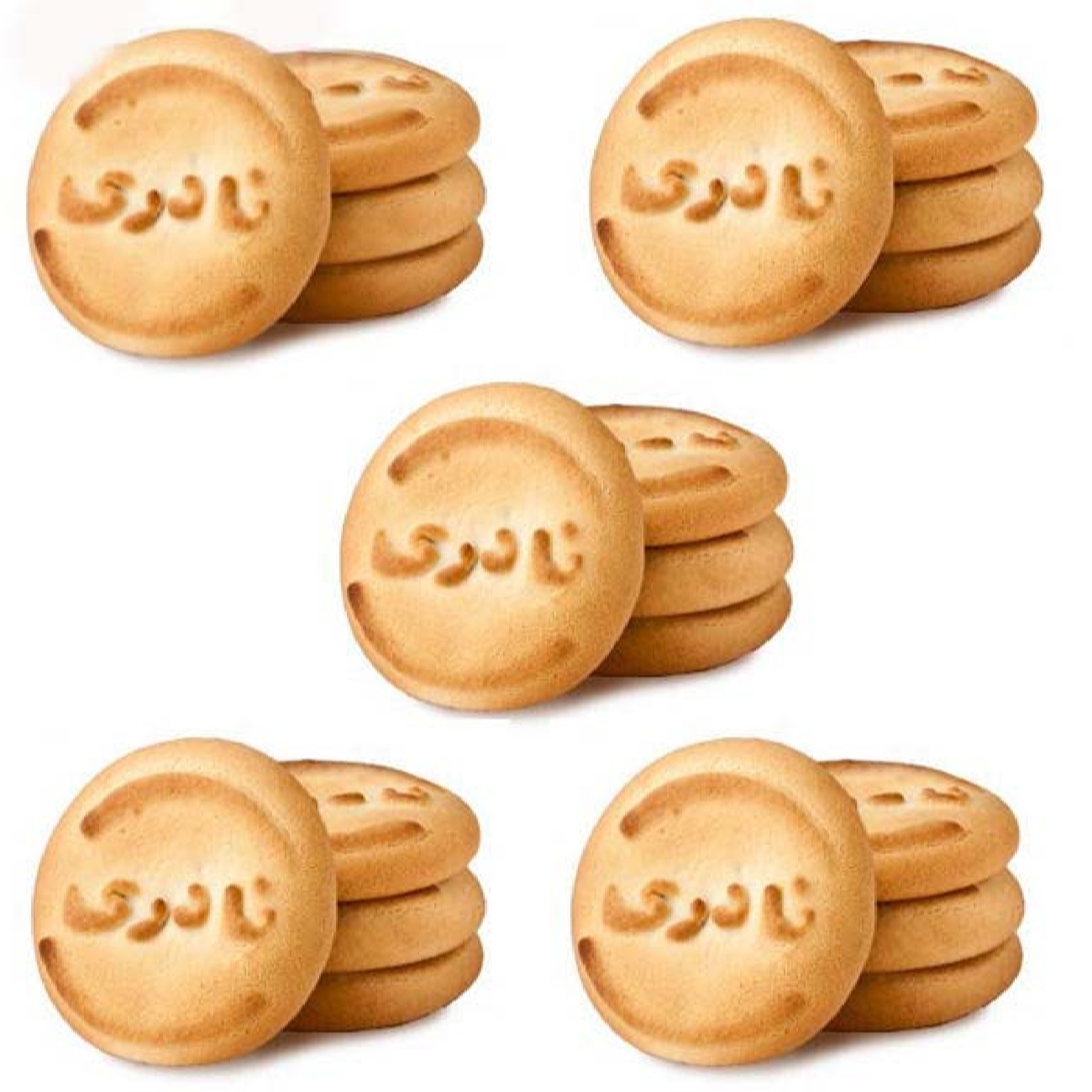 Naderi Koloocheh Biscuits Persans Tamponnés à la Noix de Coco – Pack de 20