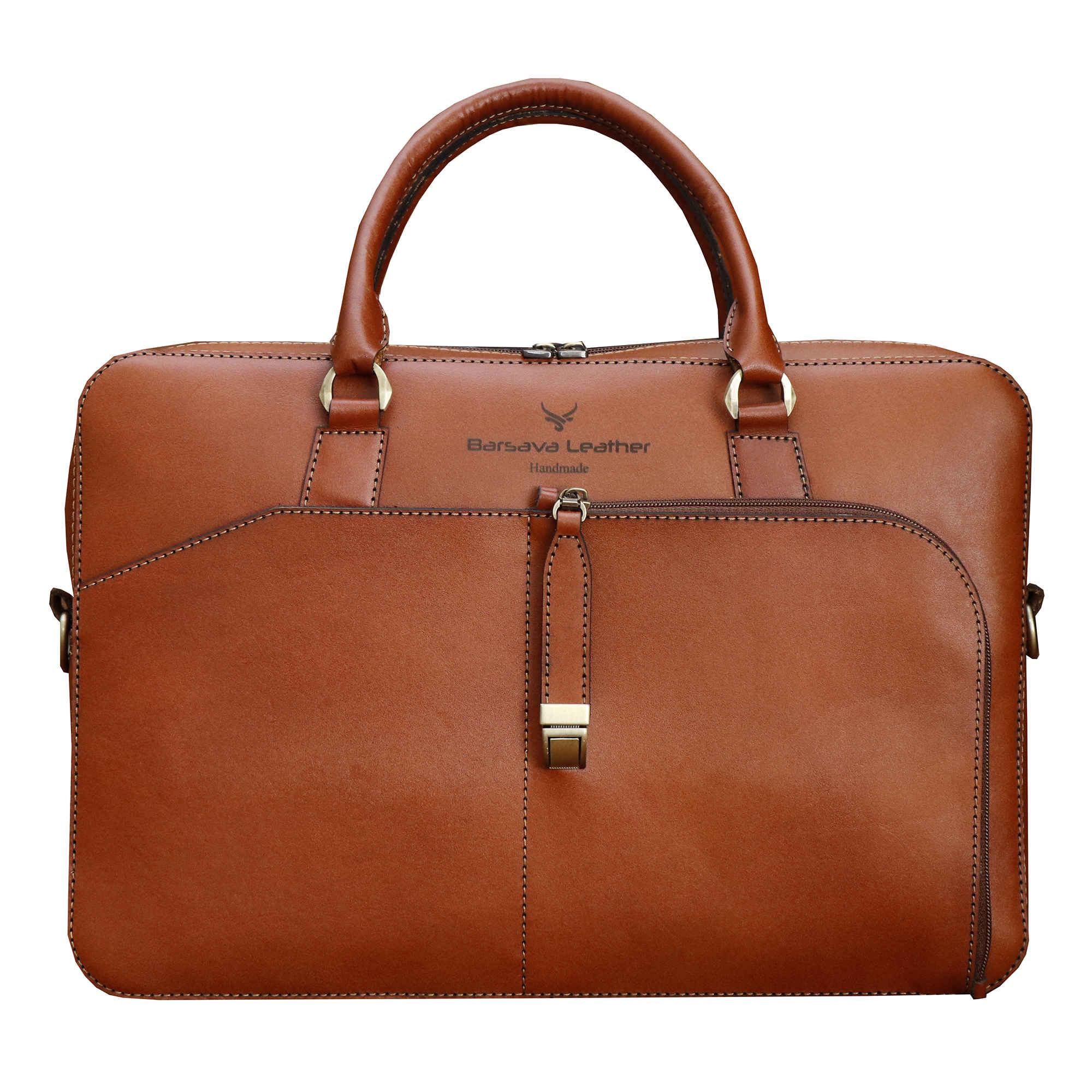 Mallette en cuir naturel persan pour ordinateur portable 14 pouces - 1109B