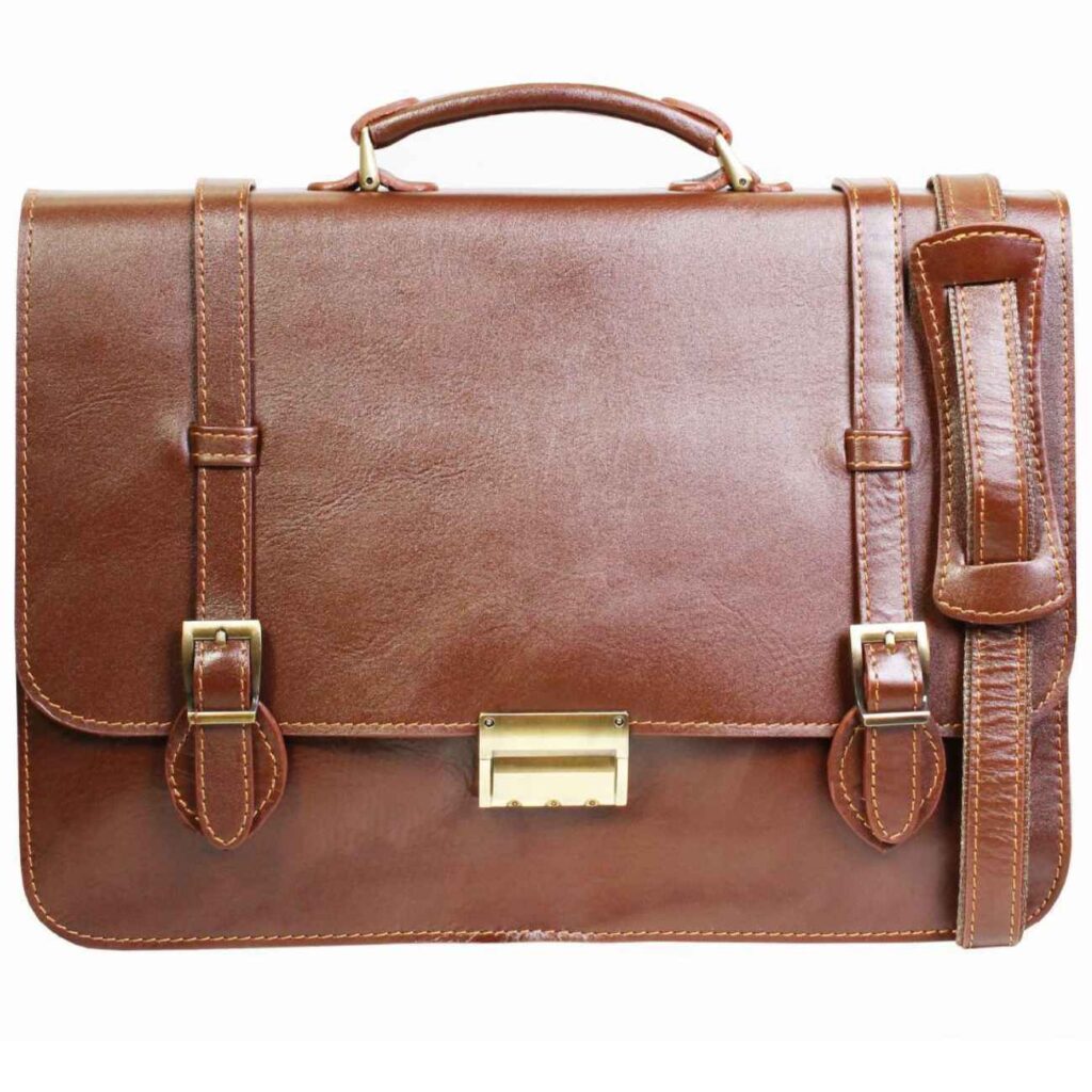 Mallette en cuir naturel persan pour hommes - Modèle Bob