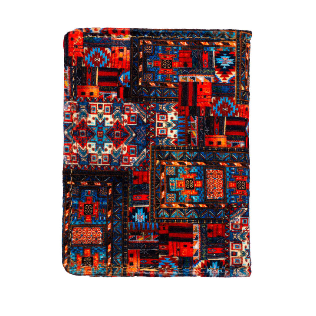 Carnet Persan avec Couverture en Tissu Patchwork Traditionnel, Design Culturel
