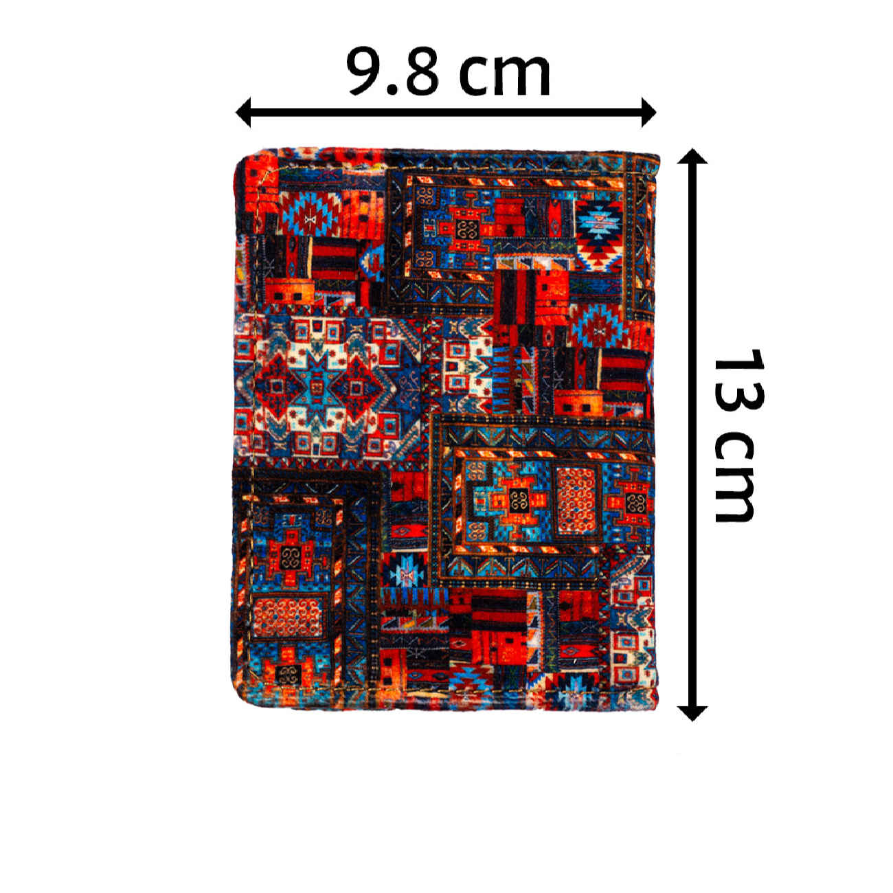 Carnet Persan avec Couverture en Tissu Patchwork Traditionnel, Design Culturel