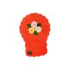 Gant de bain tissé à la main avec motif floral (5x)