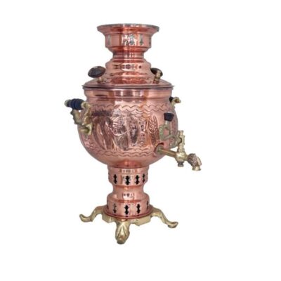 Samovar en cuivre persan décoratif pour thé à charbon, 3 litres