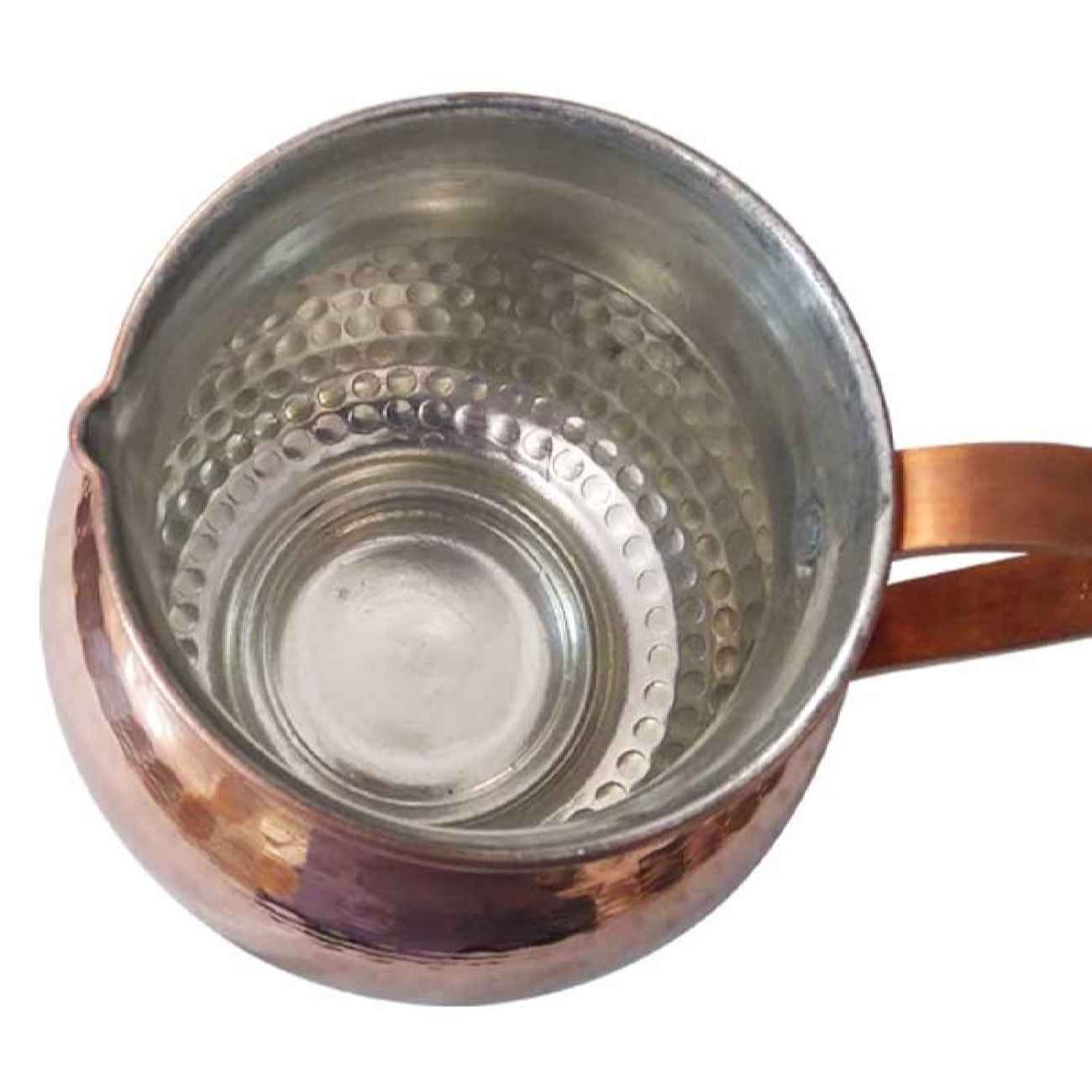 Carafe en cuivre perse martelé fabriquée à la main