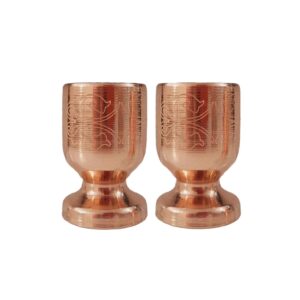 Ensemble de salières et poivrières en cuivre persan avec design floral