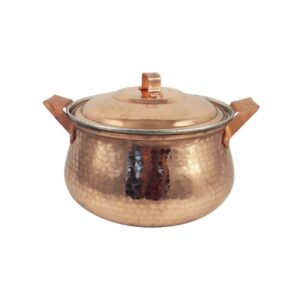 Marmite persane en cuivre – Modèle de cuisson traditionnel martelé Zubin