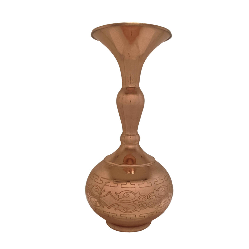 Vase décoratif en cuivre martelé persan fait main