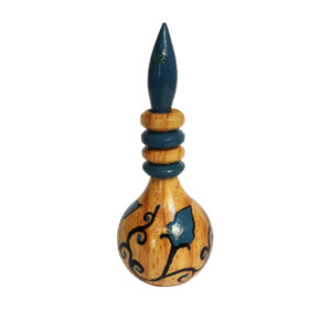 Contenant Persan Surma Dani en Bois pour Garder le Kohl Floral Bleu (x2)