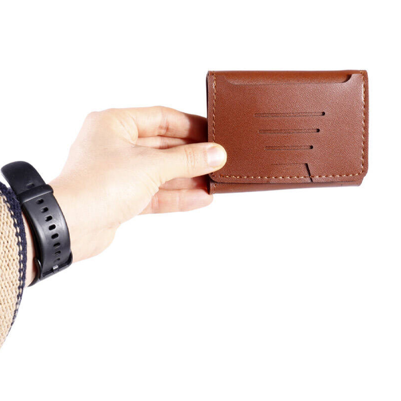 Portefeuille trifold en cuir persan fait main – Modèle pliant