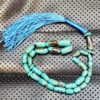 Chapelet turquoise de Neyshabur – 33 perles artisanales