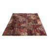 Tapis Persan Vintage Patchwork Noué à la Main Géométrique