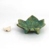 Bougeoir en poterie persane fait main avec design de feuille et oiseau