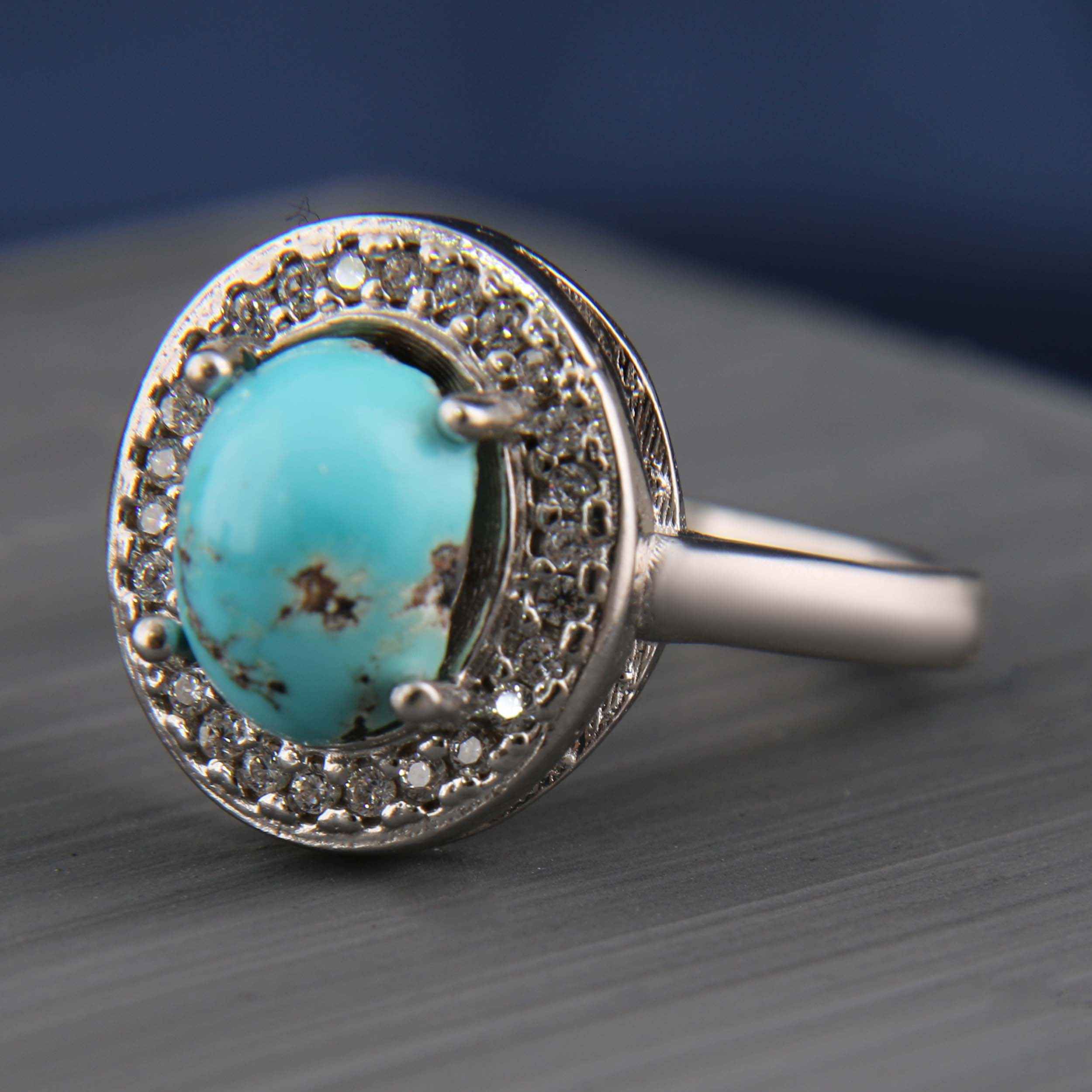 Ensemble de bijoux en argent persan avec pierre précieuse turquoise naturelle
