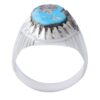 Bague en Argent Persan Faite Main AM_4091 avec Turquoise de Neyshabur