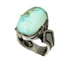Bague en Argent Persan Faite Main I avec Turquoise de Neyshabur