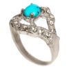 Bague Modèle Neyshabur en Argent Persan avec Turquoise de Neyshabur pour Femme