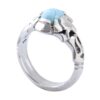 Bague en Argent Persan Faite Main pour Homme avec Turquoise de Neyshabur