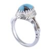 Bague en Argent Persan Faite Main avec Turquoise de Neyshabur