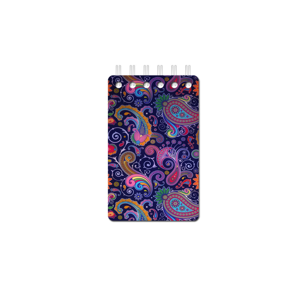 Mini bloc-notes persan – Design Paisley (50 pages), Bloc de rédaction compact