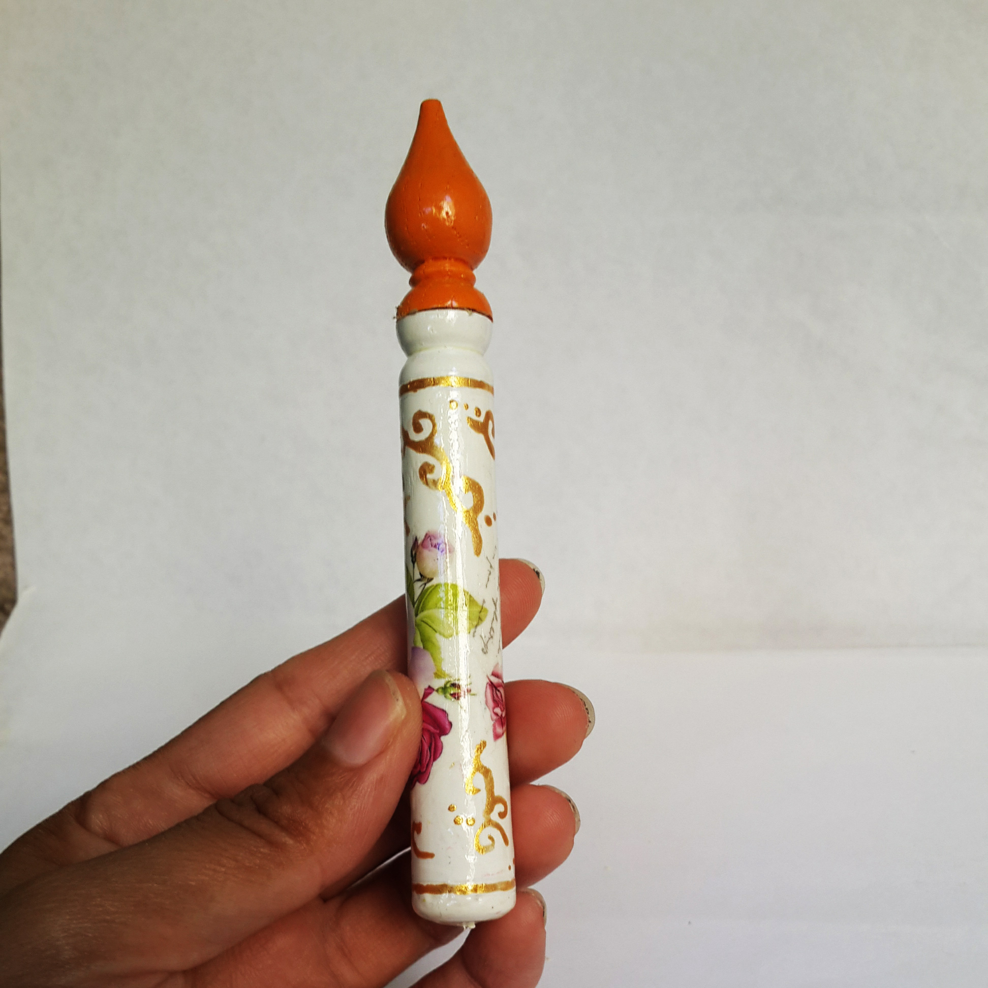 Contenant Persan Surma Dani en Bois pour Garder le Kohl Floral (x2)