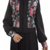 Manto persan court pour femmes avec design floral