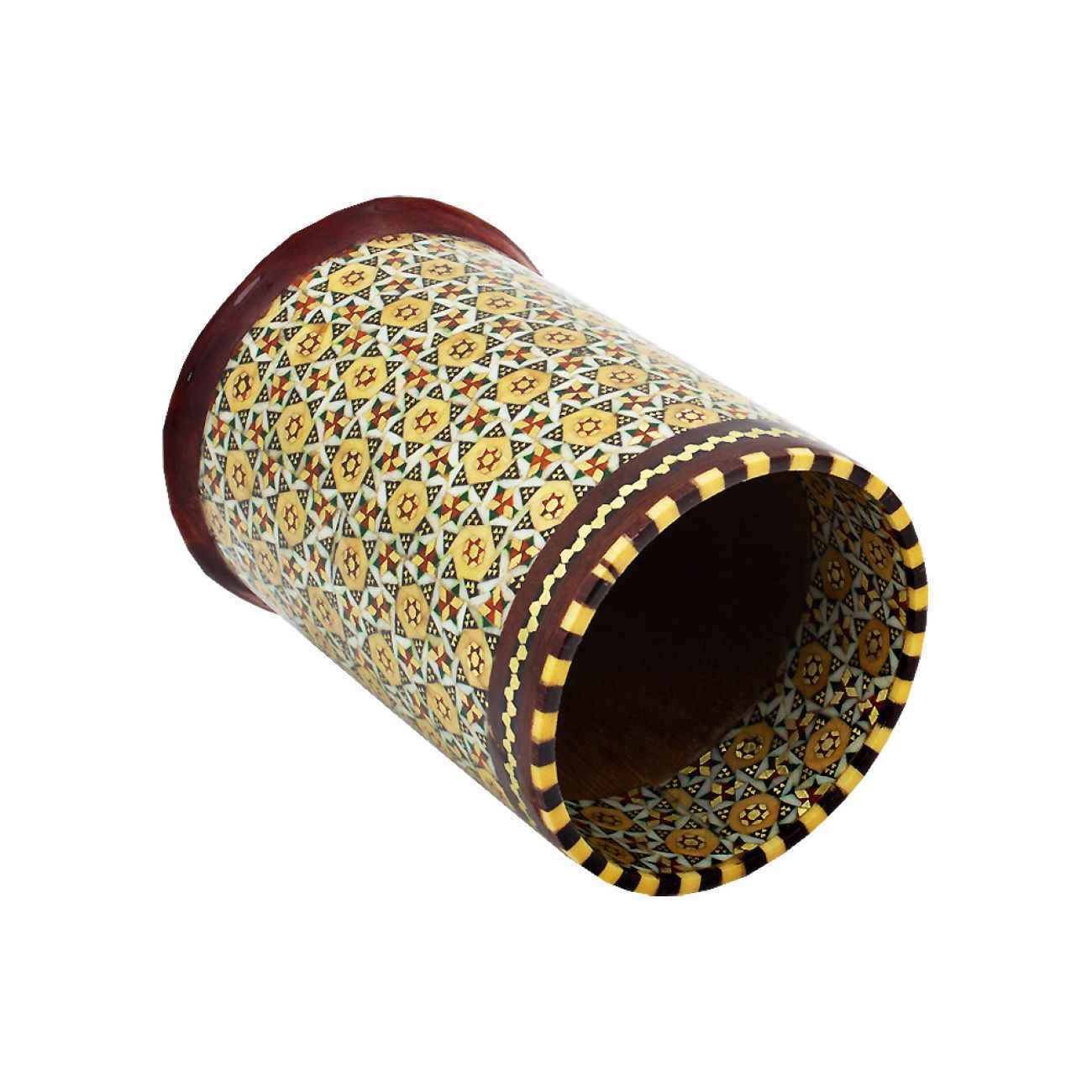 Porte-stylo en Bois Persan Fait Main avec Khatam Kari pour Bureau