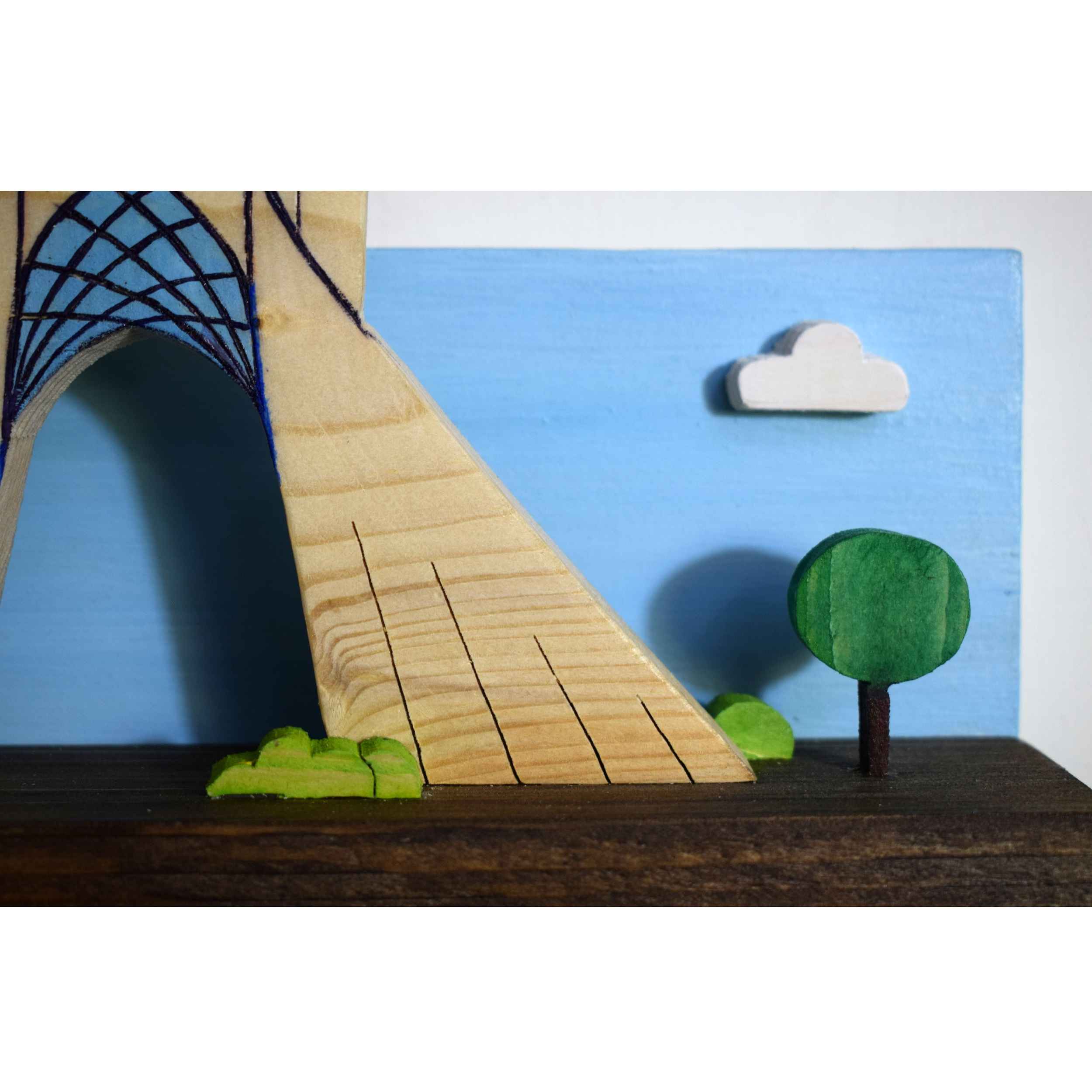 Porte-clés mural décoratif et fait main avec design de la Tour Azadi