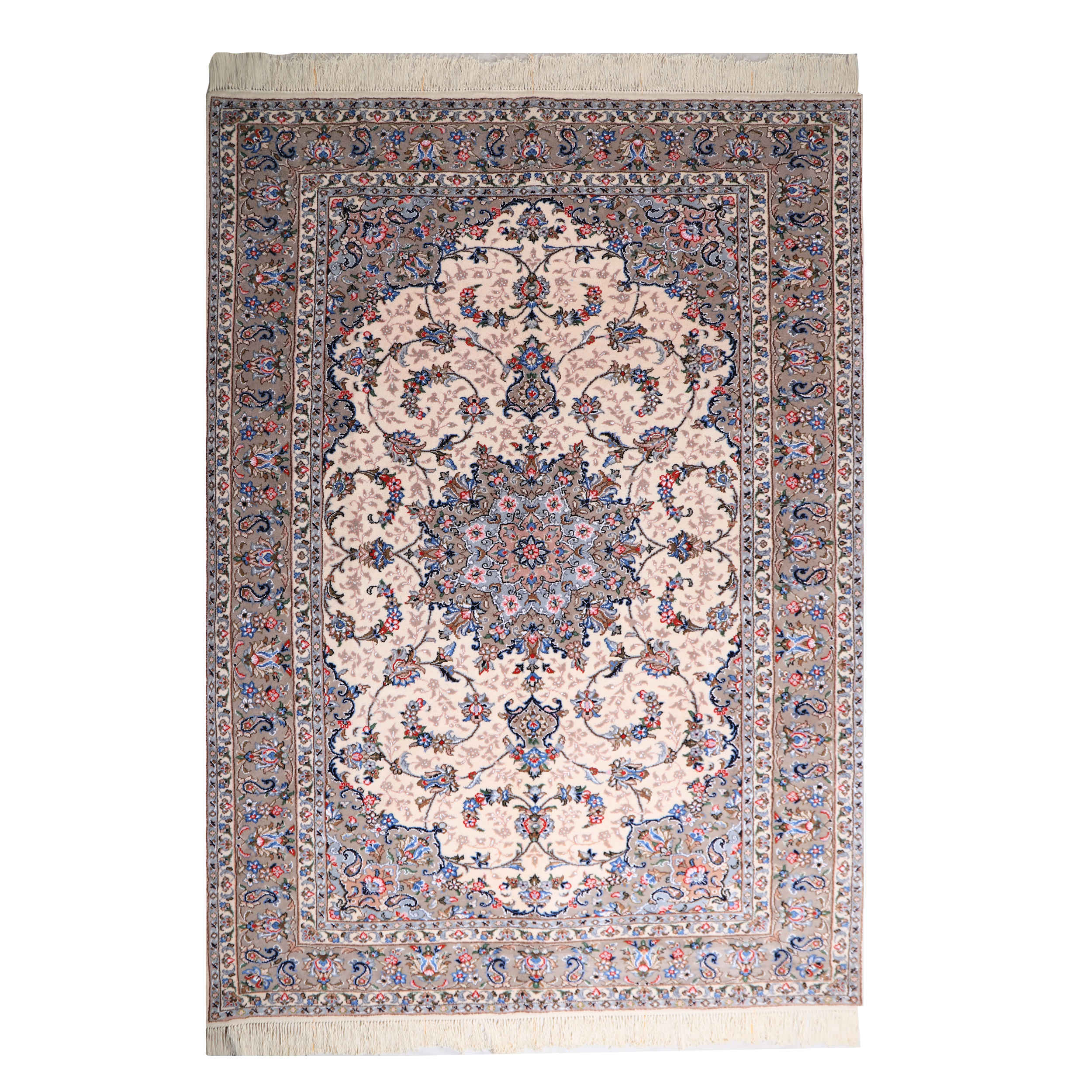 Tapis persan avec laine noué à la main authentique à Birjand Lachak Toranj