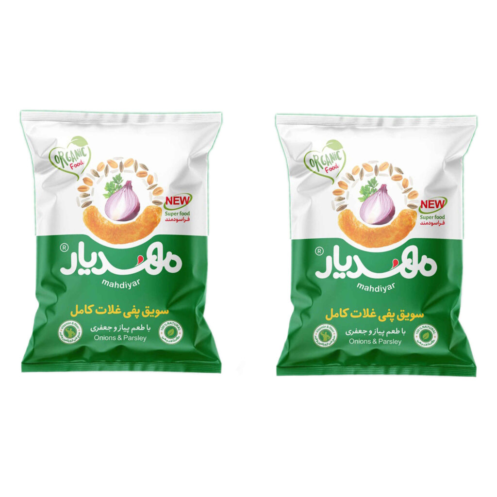Sooyegh iranien – Snack soufflé aux légumineuses saveur oignon et persil, 50 g (15x)