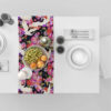 Chemin de Table Imprimé avec Motif Floral en Velours