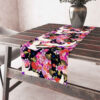 Chemin de Table Imprimé avec Motif Floral en Velours
