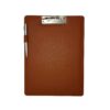 Porte-bloc en cuir avec stylo bleu marine