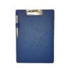 Porte-bloc en cuir avec stylo bleu marine