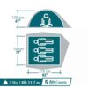 Tente de Camping Quechua pour 2-3 Personnes pour Backpacking et Imperméable