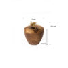 Bol à sucre en bois fait main avec couvercle - Style rustique et design floral