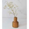 Vase miniature en bois fait main, en bois massif naturel, pour la décoration intérieure.