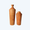 Vases à bourgeons décoratifs en bois massif naturel faits main – Lot de 2.